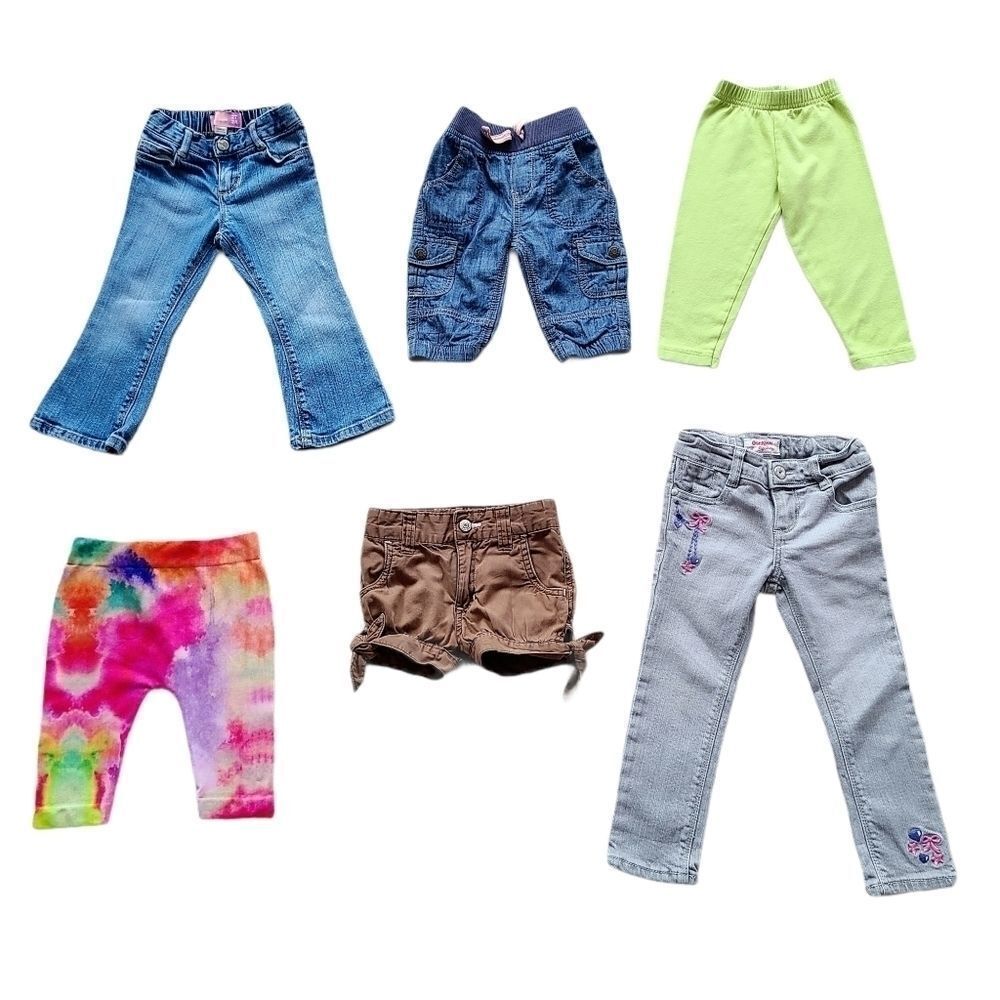LOT of Girl's Pants Leggings & Shorts Size 2T